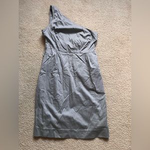Gray JCrew One Shoulder Dress Size 10